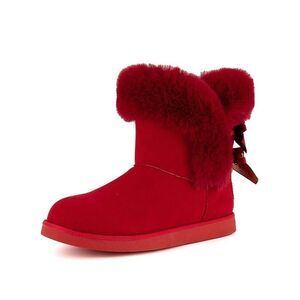 Juicy Couture Women 9 M Red King Faux Fur Lined Slip On Winter Boots NIB LQ4